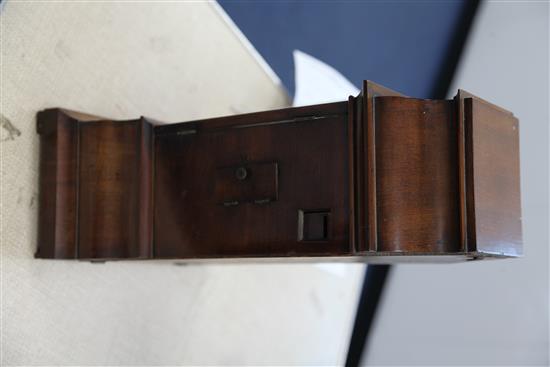 A 19th century Black Forest mahogany mantel clock with automaton and cuckoo, 17.5in.